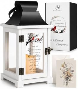 HugMemories Memorial Lantern, Sympathy Gifts for Loss of Loved One, Condolences Bereavement Gifts in Memory of Loved One with LED Candle