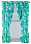 Disney Lilo & Stitch Aloha Stitch 63" Inch Drapes - Beautiful Room Décor & Easy Set Up, Bedding - Curtains Include 2 Tiebacks, 4 Piece Set (Official Disney Product)