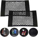 HAKACC Storage Net, 2 PCS Car Storage Mesh Bag Organiser for Bottles Groceries Back Seat Car Truck Trunk