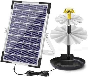 Lewisia 6W Solar Bird Bath Fountain 3-Tier Water Pump Set with Fruit Top Solar Powered Waterfall Feature for Birdbath Garden Backyard Pond Pool Outdoor Decoration