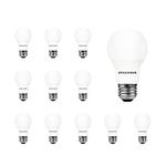 Sylvania Home Lighting Sylvania, 60W Equivalent, LED Bulb, A19 Lamp, 12 Pack, Day Light, Energy Saving & Longer Life, Value Line, Medium Base, Efficient 8.5W, 5000K, 8.5 W, Soft White