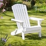 Plant Theatre Adirondack Folding Hardwood Chair - Painted White Idea