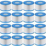 Type VI Hot Tub Filter Cartridge Compatible with Lay-Z-Spa, Bestway Filters, Coleman SaluSpa 90352E, 58323E, 58323 Swimming Pool Pump, 16 Pack