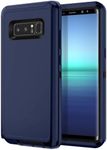 I-HONVA for Galaxy Note 8 Case Shockproof Dust/Drop Proof 3-Layer Full Body Protection [Without Screen Protector] Rugged Heavy Duty Cover Case for Samsung Galaxy Note 8,Navy Blue/Black