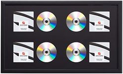 Craig Frames 15x26 Black 4-CD Display Mat Complete w/ 1" Wide Black Frame (4CD1WB3BK)