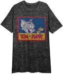 Tom and Jerry Women's Heather Charcoal Sleep Shirt-Small