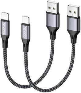 RAVIAD Câble iPhone Court [30CM/Lot de 2] Cable Chargeur iPhone Certifié MFi Câble Lightning Nylon Tressé Câble Charge Rapide pour iPhone 14/13/11/12 Pro Max/XS/XR/8/8 Plus/7/7 Plus/6/6/6Plus/2020