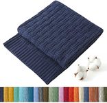 TREELY 100% Cotton Knitted Throw Bl