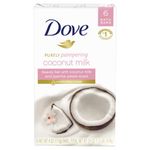 Dove Beauty bar soap pack of 6 (Coconut Milk And Jasmine Petals)