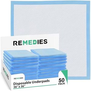 Remedies - Bed Pads Disposable Adults, Seniors, Kids & Puppy Pads - 23" x 36" Large Disposable Underpads - 150 Count - Incontinence Underpads for Beds & Furniture, Dog Pee Pads, Dogs Chucks Pads