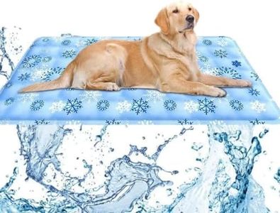 Mumoo Cat Summer Cooling Mat & Sleeping Pad Pet cooling mat- Cat Dog Cooling Mat,RReversible Cold Gel Cooling Pads Safe Physical Cooling Dog Kennel,Sofa,Floor Washable Summer Pet Pads (60*90CM Azure)