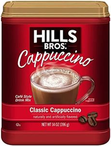 Hills Bros Instant Decadent Classic Cappuccino Mix with a Hint of Sweetness, Easy to Use and Convenient, Enjoy Coffeehouse Flavor at Home, Frothy, 14 Oz