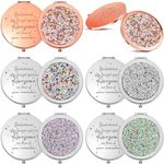 10Pcs Inspirational Compact Mirrors, Sometimes You Forget You're Awesome, Engraved Pocket Mirror for Best Friend, Appreciation Thank You Gifts for Women, Employee, Coworker, Teacher, Mothers Day