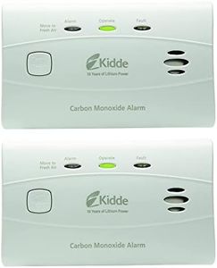 Kidde Carbon Monoxide Detector with 10-Year Battery, 3 LEDs, Replacement Indicator, Test-Reset Button, 2 Pack
