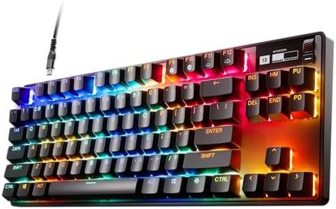 SteelSeries Apex Pro TKL 2023 (Compact) 0.1-4.0mm Adjustable Hyper-Magnetic Rapid Trigger OmniPoint 2.0 Switch Mechanical Gaming Keyboard (US Layout) - World’s Fastest Gaming Keyboard