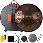 ALIENPAN Handpan Drum, D Minor Kurd, 440 Hz, 10 Notes 22 Inches, AISI 430