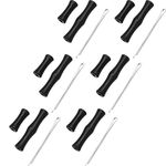 6 Sets Bowstring Finger Savers Bowstring Finger Guards Archery Bowstring Saver Finger Protector for Hunting (Black)