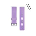 Sport Watchband Replacement Compatible for Fitbit Blaze Smartwatch with Holder, Silicone, Two Size (Light Purple, Small)