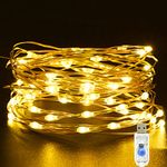 Etopgo USB Fairy Lights 5M/16Ft 50 LED Christmas Fairy Lights 8 Lighting Modes Twinkle Fairy String Lights for Indoor, Outdoor, Bedroom,Party (Warm White)