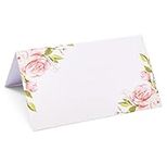100 Floral Place Cards Pink Paper P