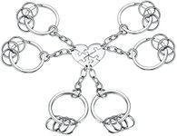 Personalized Custom Keychains for Women Stainless Steel 6 BFF Jewelry Set Puzzle Pieces Match Key Rings