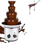 4 Tier Chocolate Fountain Machine, 170W Electric Chocolate Melting Fountain Nostalgia Machine, Large Chocolate Melting Fondue Maker, Universal 220V Chocolate Melting Machine for Party Banquet