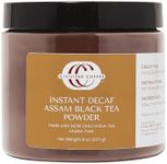 Civilized Coffee Decaffeinated Instant Assam Black Tea Powder for Hot Tea, Iced Tea & Baking (8oz)
