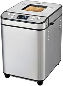Electric Bread maker, 2LB Smart Toaster, Breakfast Baking Machine, 15-hour Preset, with English Operation Panel, 3 Bread Sizes, 3 Bread Crust Colors