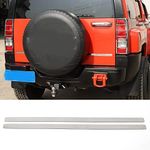 Qiosreui Stainless Steel Tailgate Accent Trim, Tailgate Overlay Trim, Car Lower Tailgate Trim Panel Fit for Hummer H3 2005-2009