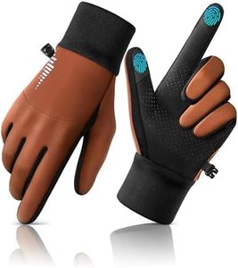 rivmount Water-Resistant Winter Gloves with Touch Screen/Windproof/Warm, Thermal Glove Suit for Women Men Cold Weather Running, Cycling, Hiking, Bike, Ski, Snow, Driving, Work, Outdoor (Caramel, XL)