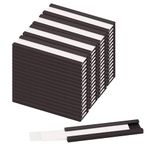 LLPT Magnetic Label Holder | 12.7MM x 50MM | Pack of 50 with Paper Inserts and Plastic Protectors | Mess Free Reusable for Shelf White Board Toolbox Metal Wall Cabinet Drawer (MH1250)