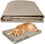 GUANGDEEN Dog Bed Cover, Leather Indestructible Hair Resistant Replacement for Zipper Pet Beds Covers, Washable Easy Clean Dogs Bed Liner
