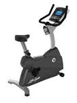 Life Fitness C1 Upright Indoor Cycling Exercise Bike with Go Console Gray