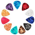 45 PCS Guitar Picks, 0.46mm,0.71mm,0.96mm Celluloid Picks Assorted Color Ukulele Picks Electric Guitar Picks Acoustic Guitar Plectrums, Thin,medium & Thick Gauges for Electric Guitars Bass or Ukulele