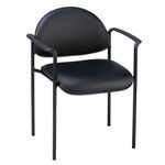 Lorell Reception Guest Chair, 23-3/4 by 23-1/2 by 30-1/2-Inch, Black Vinyl