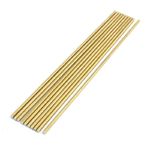 Sourcingmap Lathe 200mm x 3mm Brass Axle Round Stock Drill Rod Bar 10Pcs