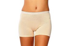 Women's Comfortable Cotton Bike Yoga Boxer Brief Boyshort Pack of 1 (Small, Beige)