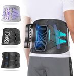 Back Brace for Lower Back Pain Relief: Adjustable Support with Ergonomic Lumbar Pad for Herniated Disc Sciatica and Lumbar Strain - Breathable Design for Men & Women (L/XL)