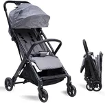 COOL KIDS Baby Stroller,Travel Stroller with Pop Out Sun Canopy, Umbrella Strollers with Automatic Fold,Baby Airplane Travel Essentials(Gray)