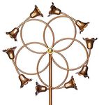 Stanwood Wind Sculpture Kinetic Copper Dual Spinner - Tumbling Flowers