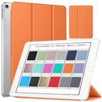 DuraSafe Cases for iPad Mini 5 7.9 Inch 2019 [ Mini 5th Gen ] A2133 A2124 A2126 A2125 MUQY2HN/A MUQW2HN/A MUQX2HN/A MUU62HN/A Trifold Hard Smart PC Translucent Back Cover - Orange