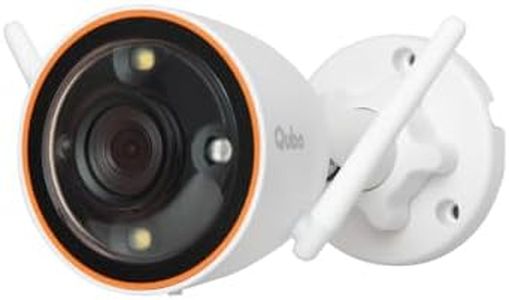 Qubo Smart Outdoor WiFi Bullet Camera 3MP 2K (1296p) | Color NightPulse Vision | AI Person Detection | Smart Spotlight | IP66 Weatherproof | Made in India | by Hero Group