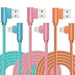 iPhone Charger, 3 Pack 10FT 90 Degr