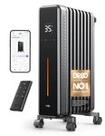 Dreo 2000W Smart Oil Filled Radiator for Large Room, 9 Fins Silent Electric Heater with Temp Display, Digital Thermostat, Remote, Low Energy Heaters for Home, 7 Safety Protection, 24H Timer