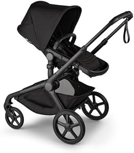 Bugaboo Kangaroo All-Terrain Full-Size Single-to-Double Tandem Stroller Toddler Seat, for Up to Three Kids, XL Wheels, One-Hand Operation, XL Underseat Storage - Midnight Black