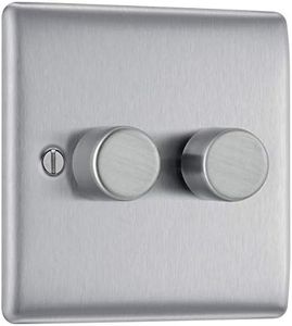 BG Electrical Double Dimmer Switch