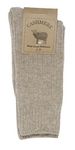 WEST COAST KNITWEAR Womens Fine Cashmere and Merino Wool Super Soft and Warm Socks (Dark Beige)