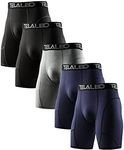 TELALEO 5 Pack Compression Shorts f