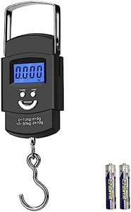 Nutabevr Báscula de Equipaje Digital con Gancho,Max 110 lb/50 kg Portátil Balanza Escala,con pantalla LCD y función de tara de un botón, adecuada para compras,envío postal,pesca,equipaje,etc.