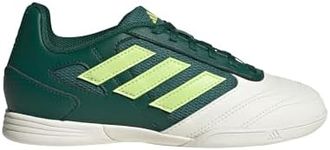 adidas Boys Super Sala 2 Indoor, Collegiate Green/Pulse Lime/Off White, 10.5
